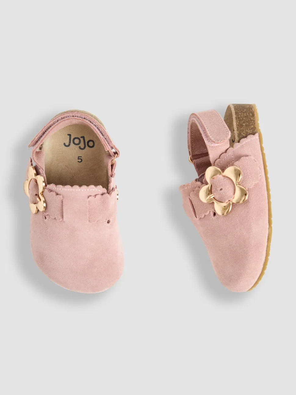 JoJo Maman Bébé Dusky Pink Slip-On Clogs