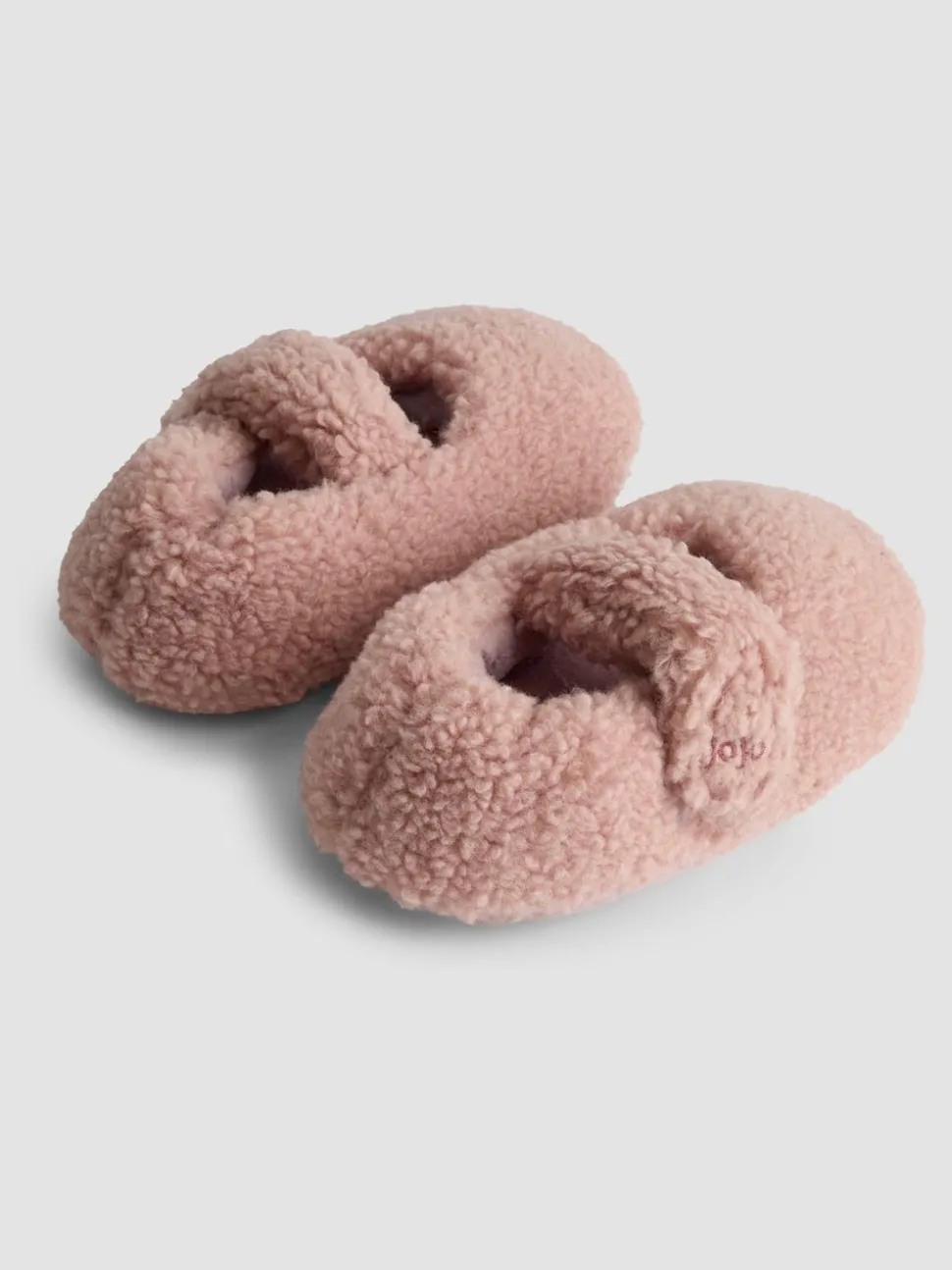 JoJo Maman Bébé Pink Velvet Bow Ballet Pump Slippers