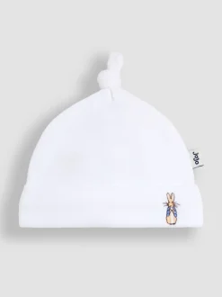 JoJo Maman Bébé White Peter Rabbit™ Baby Hat