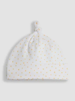 JoJo Maman Bébé White Welcome Little One Hat