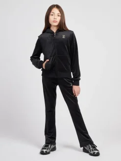 Juicy Couture Black Diamanté Zip Through Hoodie