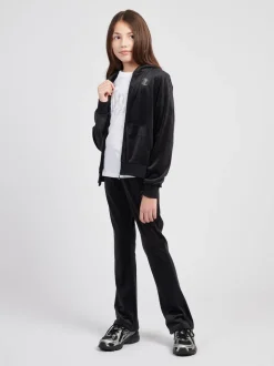 Juicy Couture Black Diamanté Zip Through Hoodie