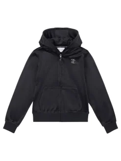 Juicy Couture Black Diamanté Zip Through Hoodie