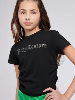Juicy Couture Black Diamante Ringer T-Shirt
