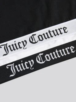 Juicy Couture Black Juicy Crop Top 2 Pack Hanging