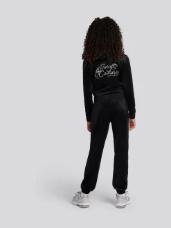 Juicy Couture Black Zip Through Hoodie and Relaxed Joggers Set