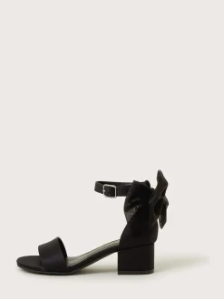 Monsoon Black Two Part Bow Heels