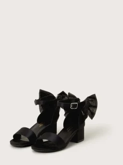 Monsoon Black Two Part Bow Heels