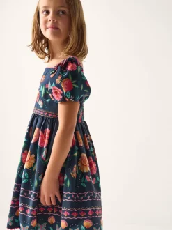 Monsoon Blue Aurelia Floral Print Dress