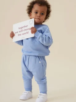 MORI Blue 100% Cotton Comfy Joggers