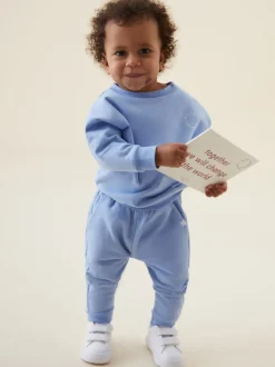 MORI Blue 100% Cotton Comfy Joggers