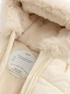 MORI Cream Cosy Zip-Up Lined Snowsuit