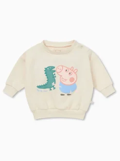MORI Cream Oversized Cotton Peppa Pig George Sweatshirt