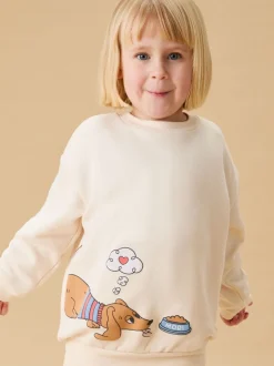 MORI Cream Supersoft Daydreaming Dog Sweatshirt