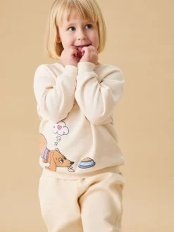 MORI Cream Supersoft Daydreaming Dog Sweatshirt