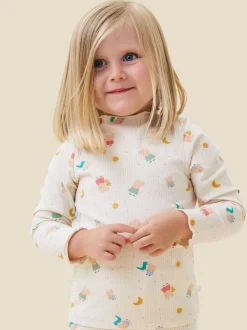 MORI Cream Supersoft Peppa Pig Print Long Sleeve Top