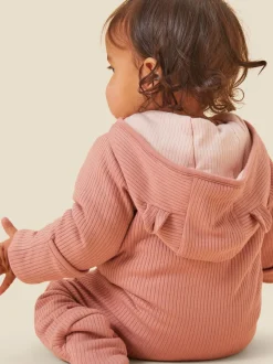 MORI Pink Cosy Zip-Up Pramsuit