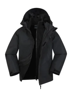 Mountain Warehouse Black Fell 3-In-1 Water Resistant Jacket