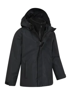 Mountain Warehouse Black Fell 3-In-1 Water Resistant Jacket