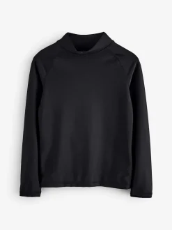 Mountain Warehouse Black Long Sleeve Rash Vest