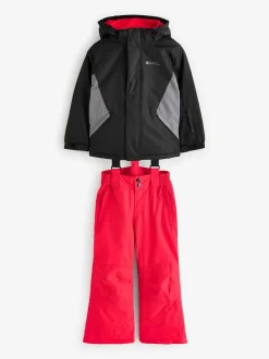 Mountain Warehouse Black Fleece Lined Snow Ski Jacket And Trousers Set