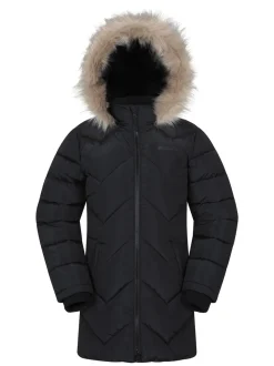 Mountain Warehouse Black Galaxy Water Resistant Long Padded Jacket