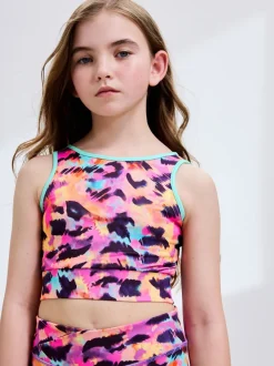 Multi Animal Sports Crop Top (5-16yrs)
