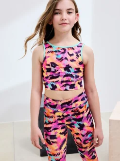 Multi Animal Sports Crop Top (5-16yrs)