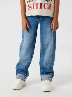 Name It Blue Straight Leg Fold Up Jeans