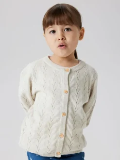 Name It Cream Pointelle Knit Cardigan