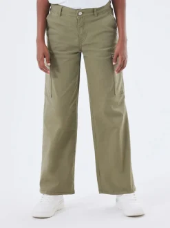 Name It Green Wide Leg Cargo Trousers
