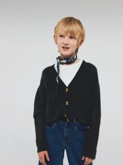 Name It Grey Short Button Down Knitted Cardigan