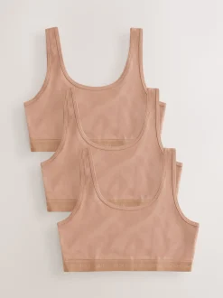 Neutral Scoop Crop Tops 3 Pack (5-16yrs)
