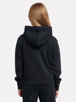 New Balance Black Brush Back Stacked Logo Hoodie