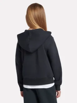 New Balance Black Brush Back Graphic Print Zip Hoodie