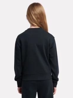 New Balance Black French Terry Stacked Logo Crew Sweatshirt