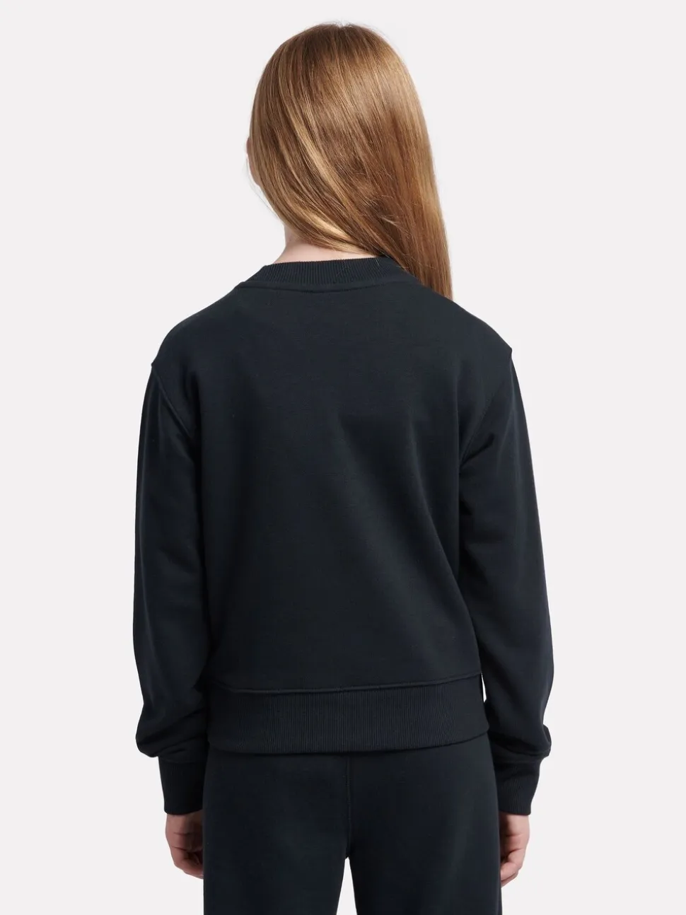 New Balance Black French Terry Stacked Logo Crew Sweatshirt