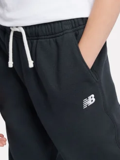 New Balance Black Kids French Terry Small Logo Joggers