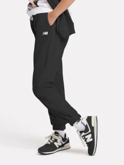 New Balance Black Small Brush Back Logo Joggers