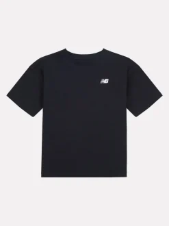 New Balance Black Small Girls Logo 100% Cotton T-Shirt