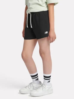 New Balance Black Small Girls Logo Shorts