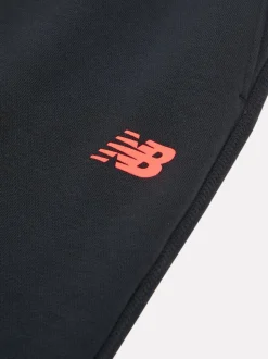 New Balance Black Stacked Logo FT Crew and Joggers Set