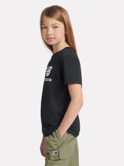 New Balance Black Stacked Logo T-Shirt