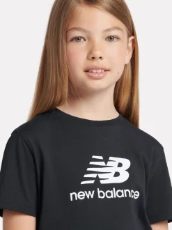 New Balance Black Stacked Logo T-Shirt