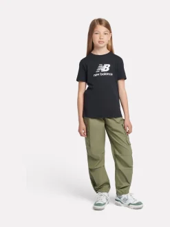 New Balance Black Stacked Logo T-Shirt