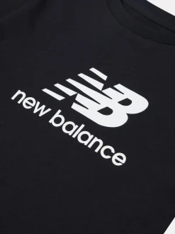 New Balance Black Stacked Logo T-Shirt