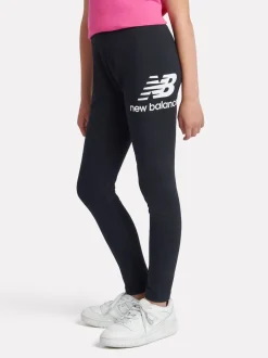 New Balance Black Stacked Logo Leggings