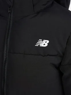New Balance Black Wide Baffle Puffer Coat