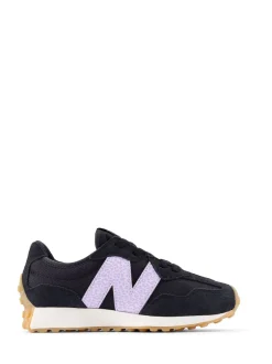 New Balance Black/Purple Girls 327 Trainers