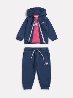 New Balance Blue Full Zip Jacket, Top & Trouser Set
